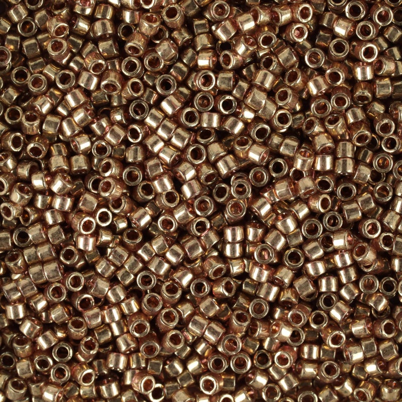 Miyuki Delica Seed Beads â€“ Size 11/0 (1.6 mm), DB0115, Transparent Luster Metallic Rose Gold, 7.2 g, Approx. 1440 Beads, Made in Japan - Image 2